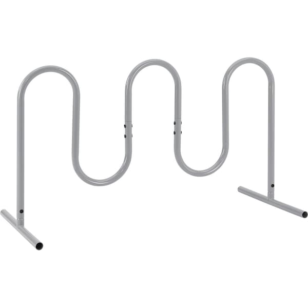 Global Industrial Wave Bike Rack, 7-Bike Capacity, Free Standing, Gray 670346FGY - main